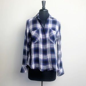 CLOTH & STONE NWOT Raw Hem Flannel
